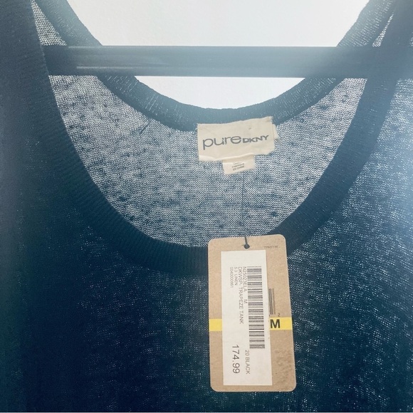 PURE DKNY Sz M 100% Linen A-Line Flowy Slinky Trapeze Tank New with Tag - Picture 8 of 13